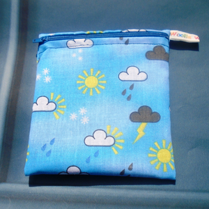 Weather Symbols - Small Poppins Pouch Washable Snack Bag