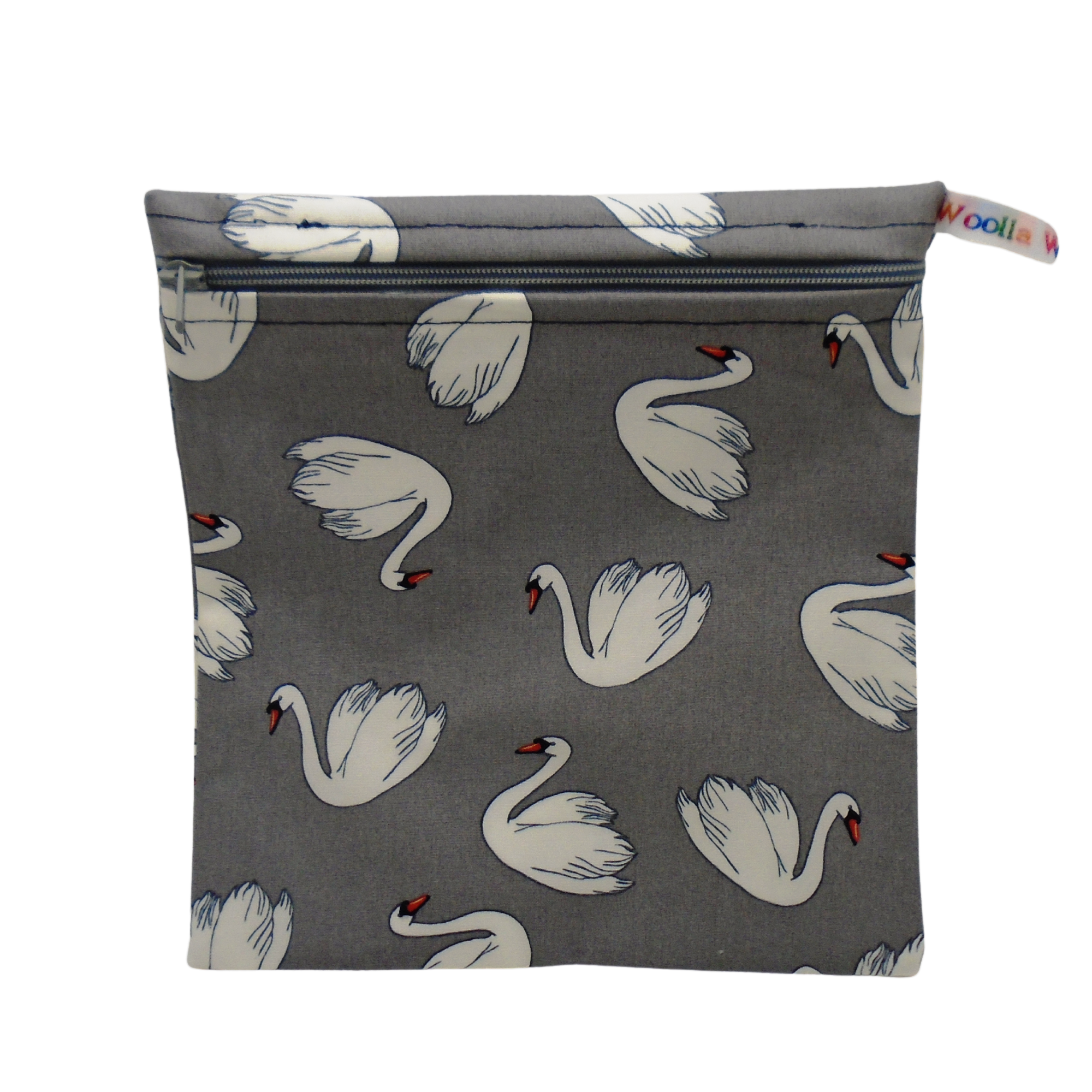 Grey Swan -  Medium Poppins Pouch Reusable Washable Sandwich Bag - Vegan Alternative to Wax Wrap