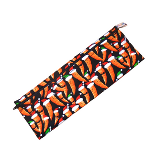 Christmas Carrot - XL Straw/Cutlery Poppins Pouch