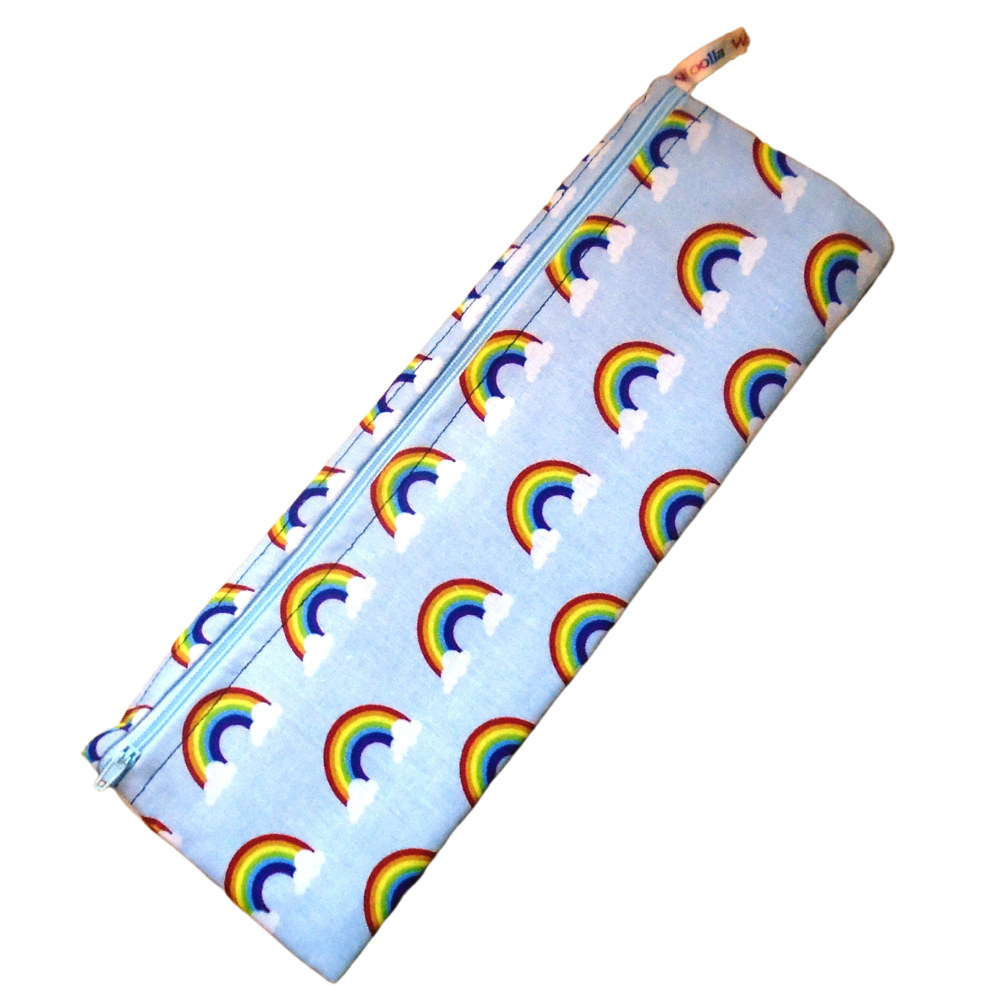 Blue Rainbows - XL  Straw/Cutlery Poppins Pouch