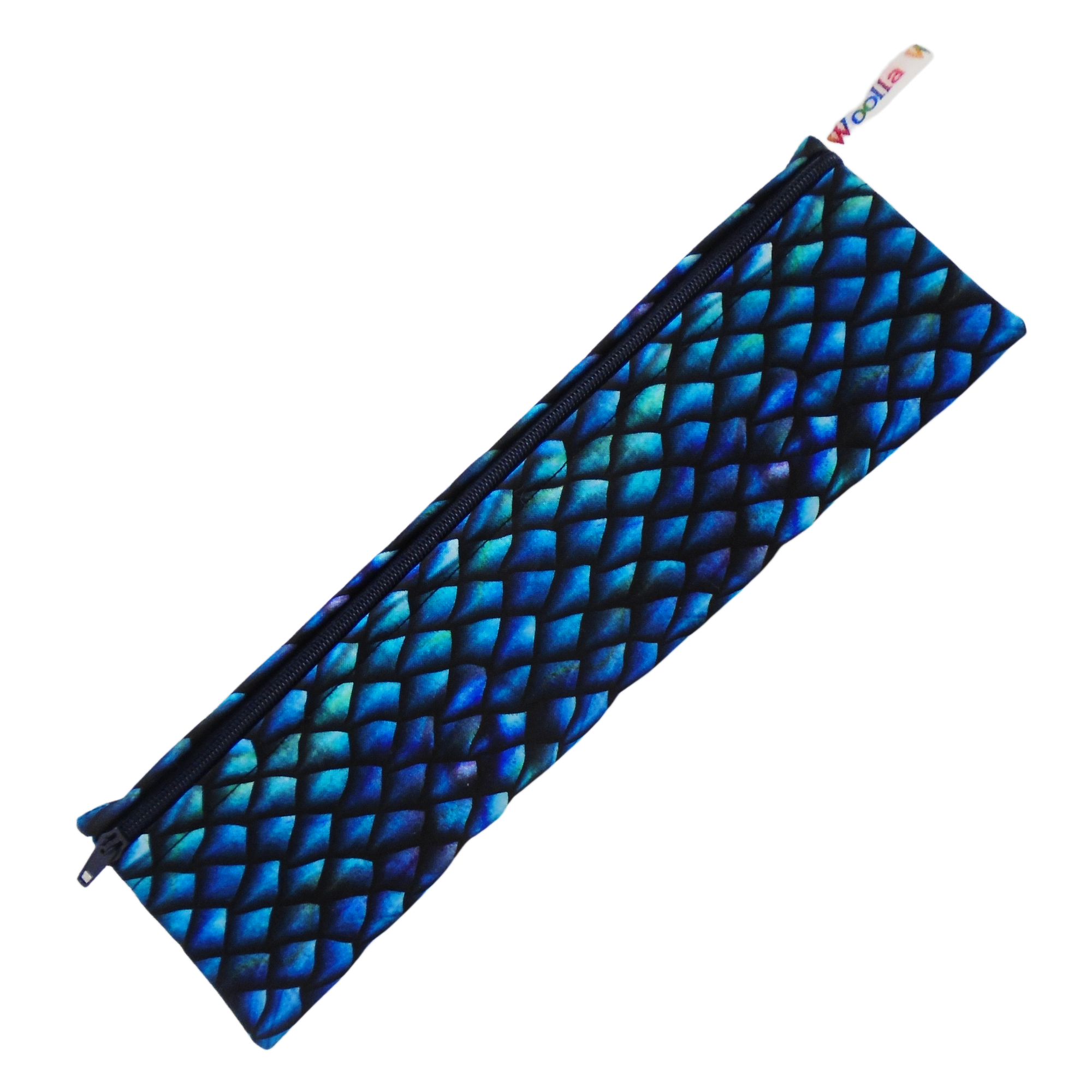 Blue Dragon Scales -  Reusable Straw Cutlery Chopstick Utensil Poppins Pouch