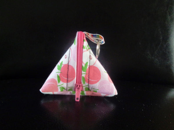 Peaches Fruit - Tri-Keyring Poppins Pouch