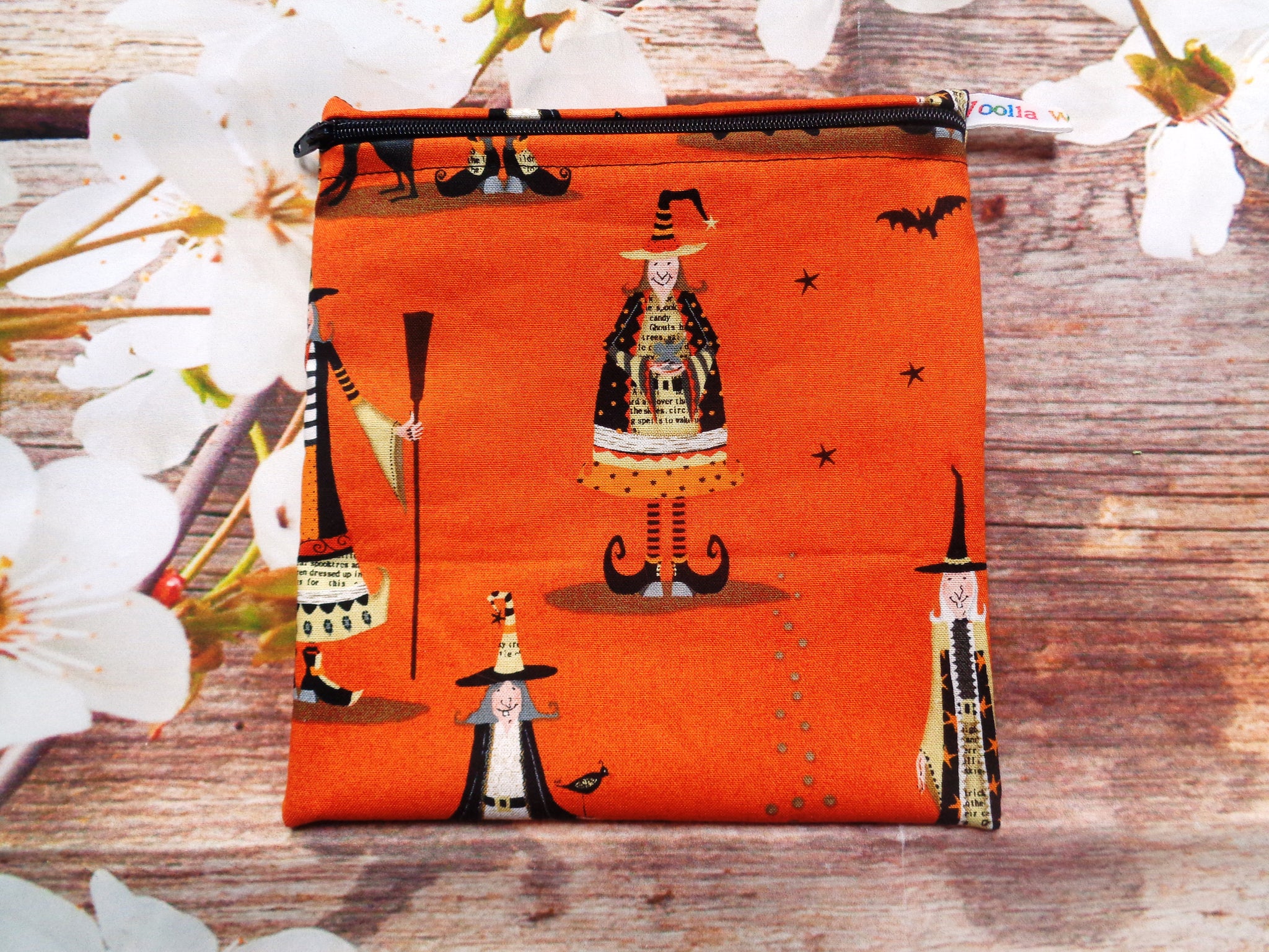 Witches Wizards Medium Poppins Pouch Washable Sandwich Bag - Alt. to Wax Wrap