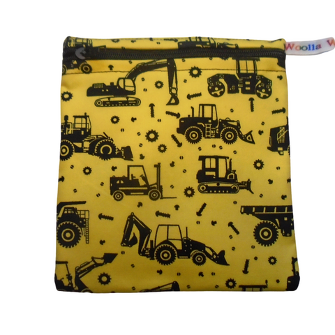 Yellow Diggers - Small Washable Snack Bag