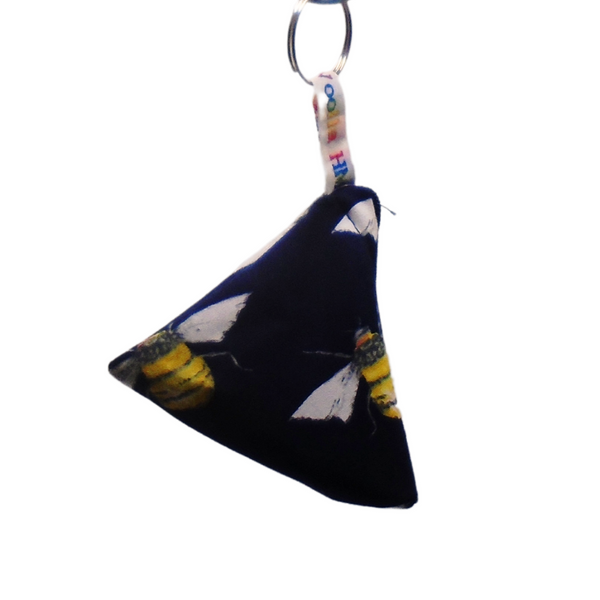 Navy Bee - Tri-Keyring Snack Poppins Pouch